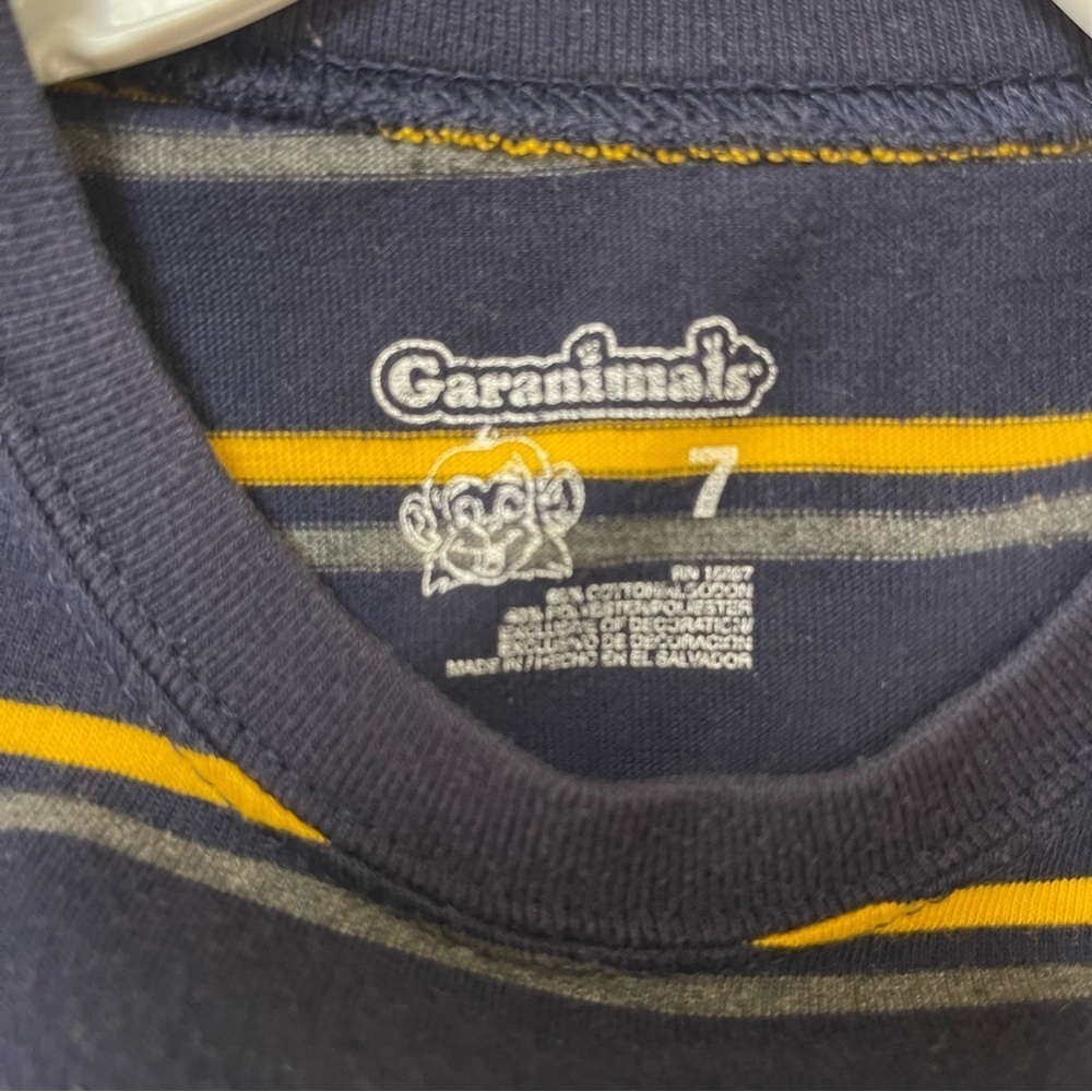 Garanimals Blue and Yellow Motocross Long Sleeve Tee size 7 - Picture 3 of 3